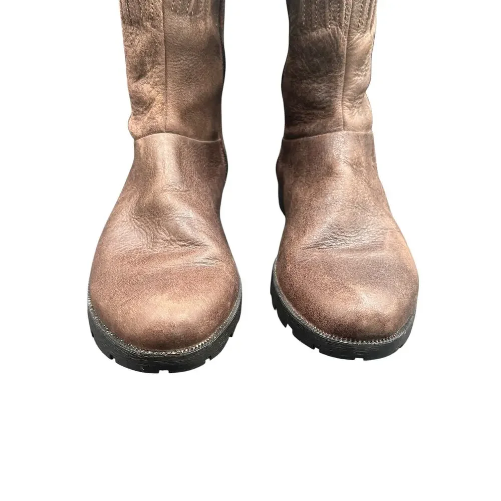 Merrell Vera Peak Espresso Leather Riding Boots Women’s 7 Brown Tall Zip